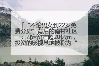 “不论男女到22岁免费分房”背后的南村社区：固定资产超20亿元，投资的影视基地被称为“山村好莱坞”