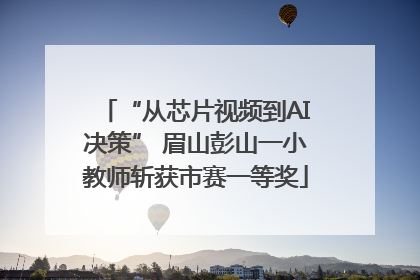 “从芯片视频到AI决策” 眉山彭山一小教师斩获市赛一等奖