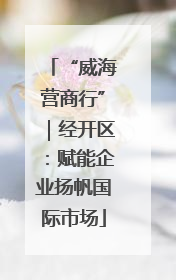 “威海营商行”｜经开区：赋能企业扬帆国际市场