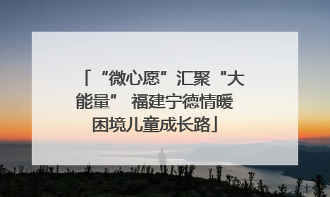 “微心愿”汇聚“大能量” 福建宁德情暖困境儿童成长路