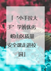 “小手拉大手”学辨优劣 崂山区质量安全课走进校园