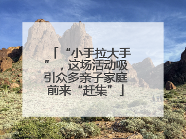 “小手拉大手”，这场活动吸引众多亲子家庭前来“赶集”