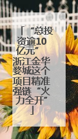“总投资逾10亿元” 浙江金华婺城这个项目精准强链“火力全开”