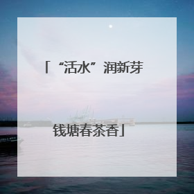 “活水”润新芽 钱塘春茶香