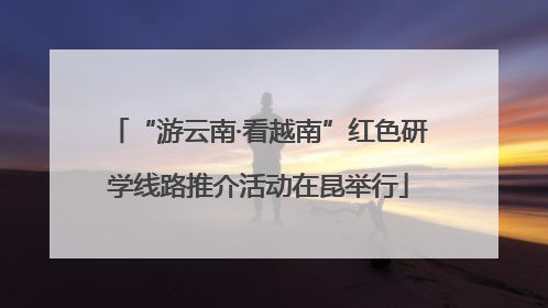 “游云南·看越南”红色研学线路推介活动在昆举行