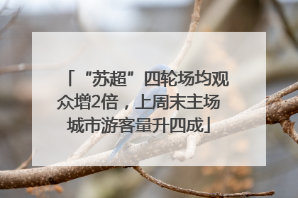 “苏超”四轮场均观众增2倍，上周末主场城市游客量升四成