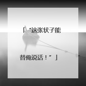 “这张状子能替俺说话！”
