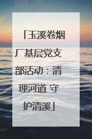玉溪卷烟厂基层党支部活动：清理河道 守护清溪