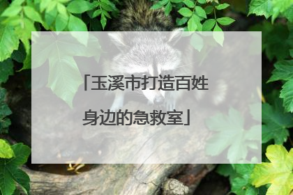 玉溪市打造百姓身边的急救室