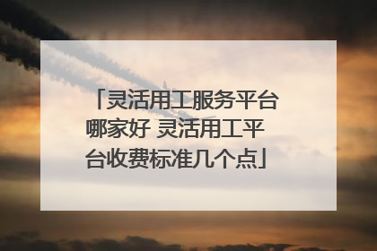 灵活用工服务平台哪家好 灵活用工平台收费标准几个点