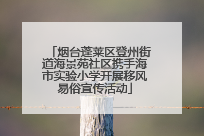 烟台蓬莱区登州街道海景苑社区携手海市实验小学开展移风易俗宣传活动