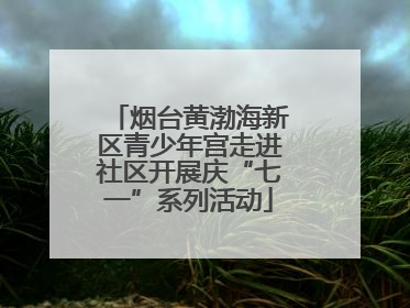 烟台黄渤海新区青少年宫走进社区开展庆“七一”系列活动