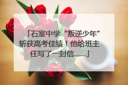 石室中学“叛逆少年”斩获高考佳绩！他给班主任写了一封信……