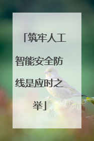 筑牢人工智能安全防线是应时之举