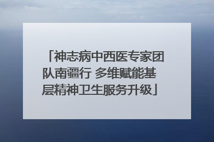神志病中西医专家团队南疆行 多维赋能基层精神卫生服务升级
