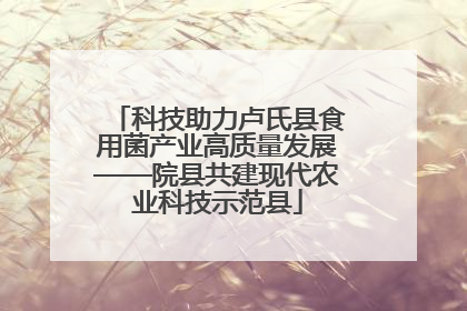 科技助力卢氏县食用菌产业高质量发展——院县共建现代农业科技示范县
