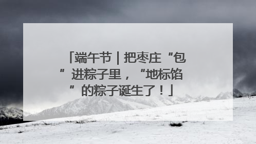 端午节｜把枣庄“包”进粽子里，“地标馅”的粽子诞生了！