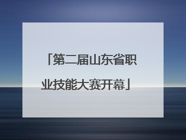第二届山东省职业技能大赛开幕