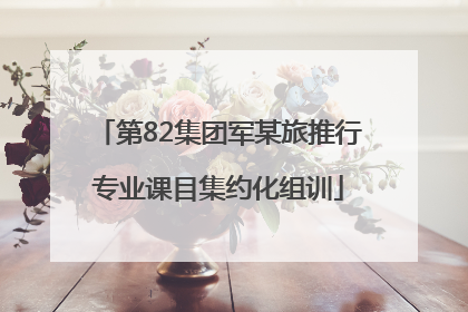 第82集团军某旅推行专业课目集约化组训