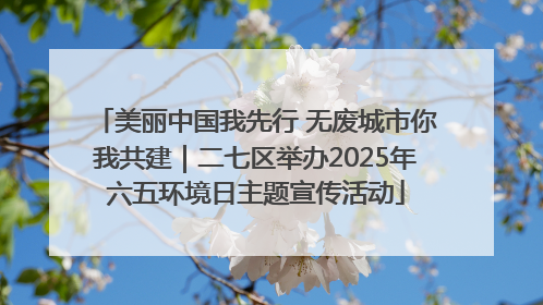 美丽中国我先行 无废城市你我共建｜二七区举办2025年六五环境日主题宣传活动