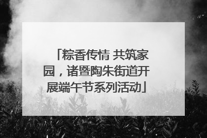 粽香传情 共筑家园，诸暨陶朱街道开展端午节系列活动