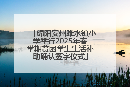 绵阳安州雎水镇小学举行2025年春学期贫困学生生活补助确认签字仪式