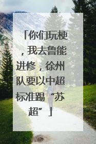 你们玩梗，我去鲁能进修，徐州队要以中超标准踢“苏超”