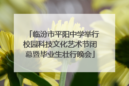 临汾市平阳中学举行校园科技文化艺术节闭幕暨毕业生壮行晚会
