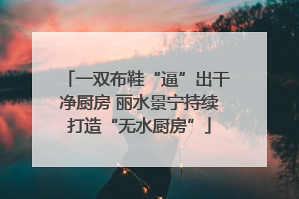 一双布鞋“逼”出干净厨房 丽水景宁持续打造“无水厨房”
