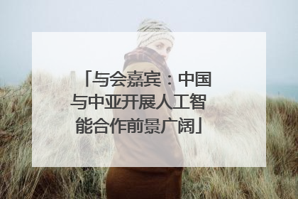 与会嘉宾：中国与中亚开展人工智能合作前景广阔