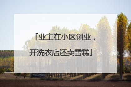 业主在小区创业，开洗衣店还卖雪糕