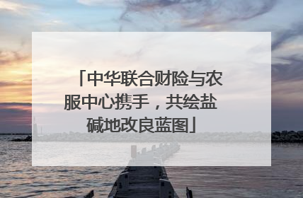 中华联合财险与农服中心携手，共绘盐碱地改良蓝图