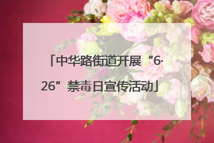 中华路街道开展“6·26”禁毒日宣传活动