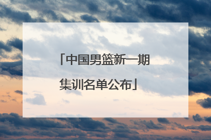 中国男篮新一期集训名单公布