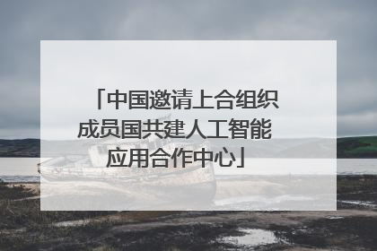 中国邀请上合组织成员国共建人工智能应用合作中心