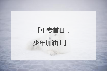 中考首日，少年加油！