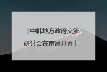 中韩地方政府交流研讨会在南昌开幕