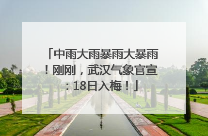 中雨大雨暴雨大暴雨！刚刚，武汉气象官宣：18日入梅！