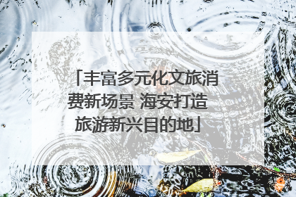丰富多元化文旅消费新场景 海安打造旅游新兴目的地
