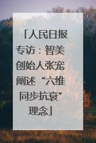 人民日报专访：智美创始人张宠阐述“六维同步抗衰”理念