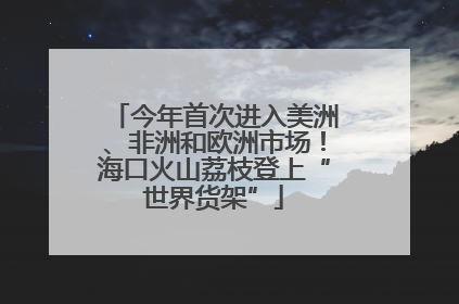 今年首次进入美洲、非洲和欧洲市场！海口火山荔枝登上“世界货架”