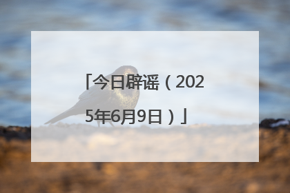 今日辟谣（2025年6月9日）