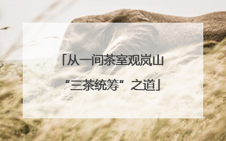 从一间茶室观岚山“三茶统筹”之道