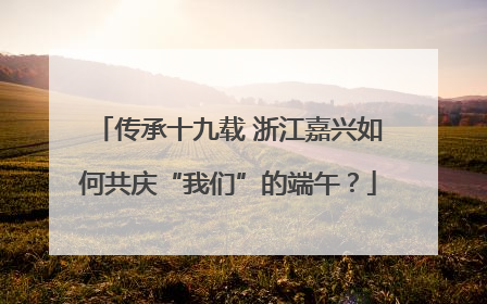 传承十九载 浙江嘉兴如何共庆“我们”的端午？