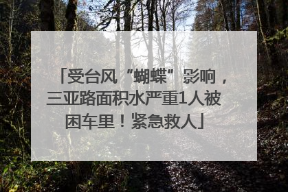 受台风“蝴蝶”影响，三亚路面积水严重1人被困车里！紧急救人