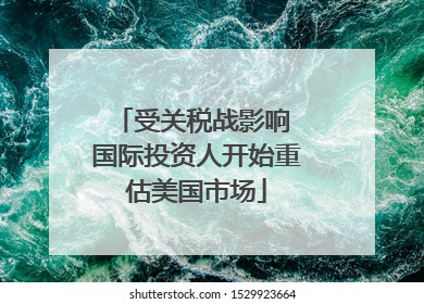 受关税战影响 国际投资人开始重估美国市场