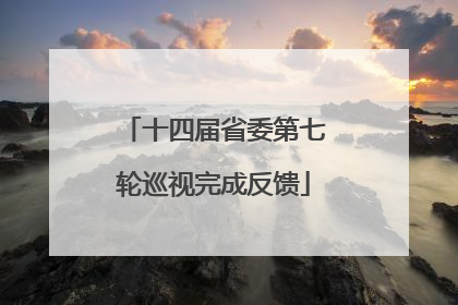 十四届省委第七轮巡视完成反馈