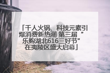 千人火锅、科技元素引爆消费新热潮 第三届“乐购湖北616三好节”在夷陵区盛大启幕