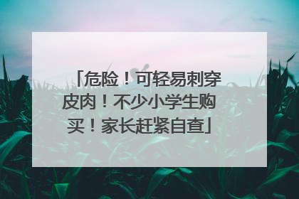 危险！可轻易刺穿皮肉！不少小学生购买！家长赶紧自查