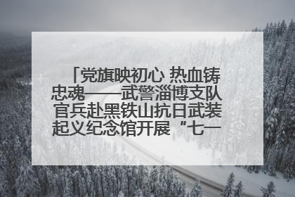 党旗映初心 热血铸忠魂——武警淄博支队官兵赴黑铁山抗日武装起义纪念馆开展“七一”主题党日活动